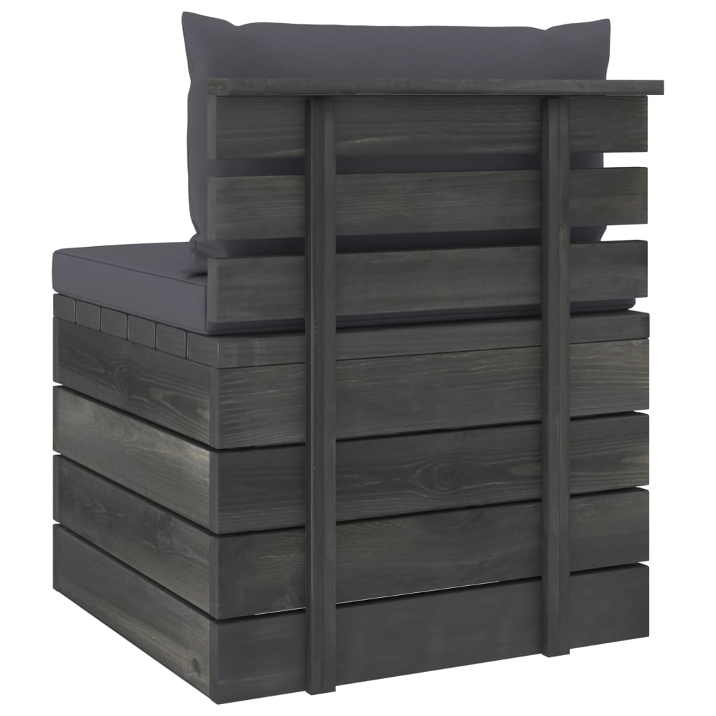 2-delige Loungeset met kussens pallet massief grenenhout Tuinsets | Creëer jouw Trendy Thuis | Gratis bezorgd & Retour | Trendy.nl