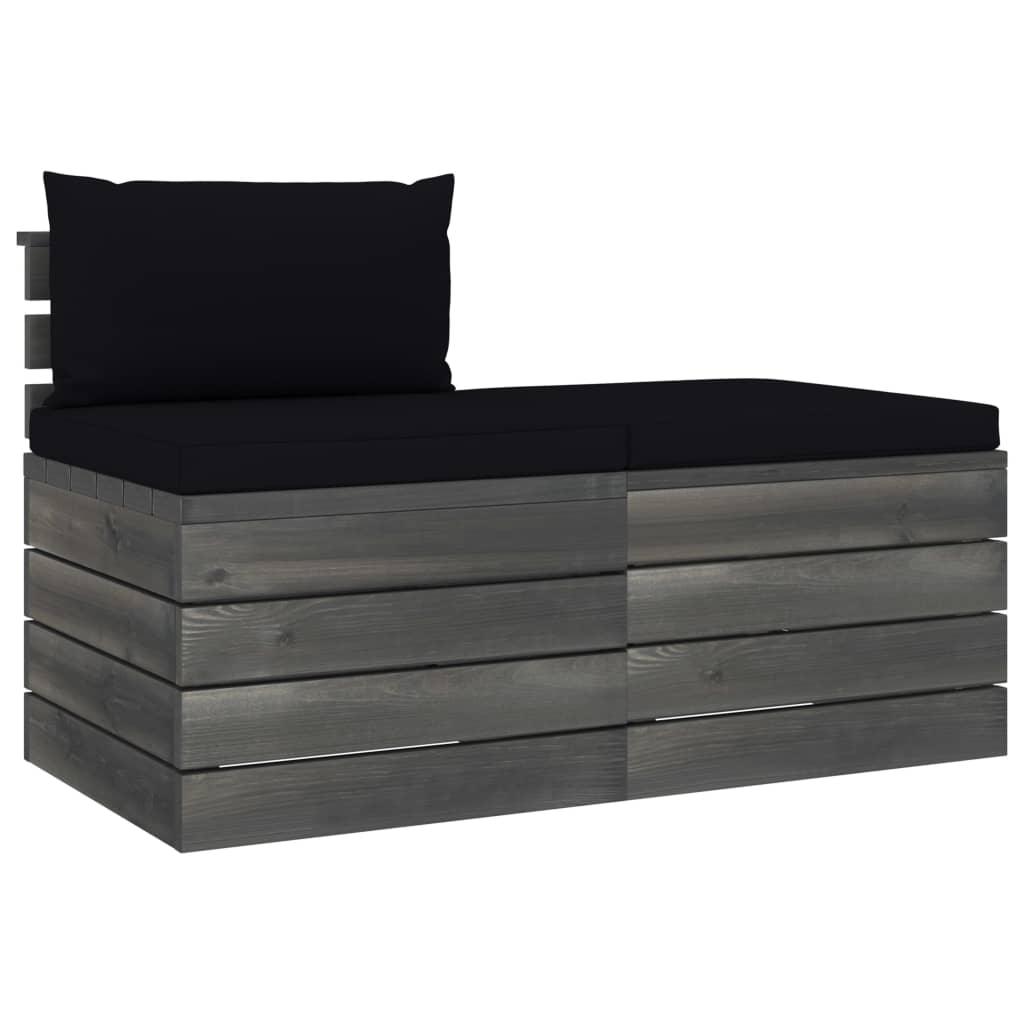 2-delige Loungeset met kussens pallet massief grenenhout Tuinsets | Creëer jouw Trendy Thuis | Gratis bezorgd & Retour | Trendy.nl