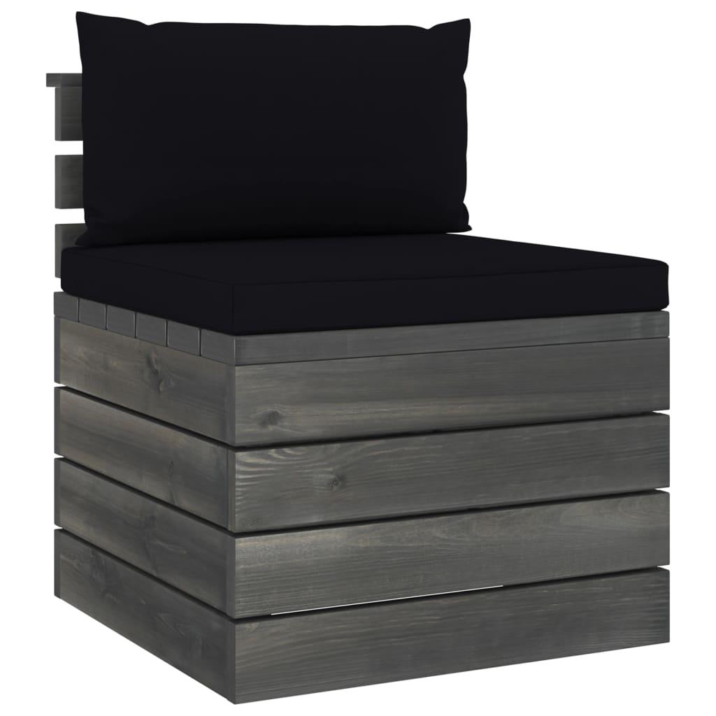 2-delige Loungeset met kussens pallet massief grenenhout Tuinsets | Creëer jouw Trendy Thuis | Gratis bezorgd & Retour | Trendy.nl