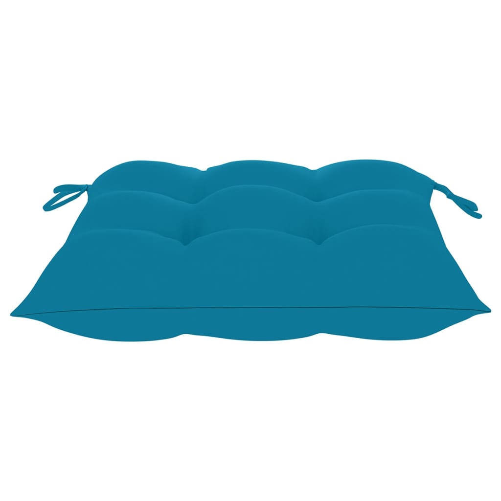 Stoelen Batavia 2 st met lichtblauwe kussens massief teakhout Tuinstoelen | Creëer jouw Trendy Thuis | Gratis bezorgd & Retour | Trendy.nl