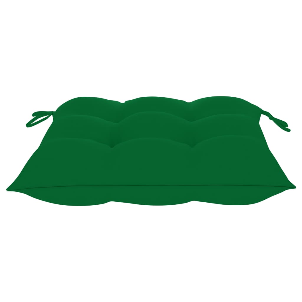 Stoelen Batavia 2 st met groene kussens massief teakhout Tuinstoelen | Creëer jouw Trendy Thuis | Gratis bezorgd & Retour | Trendy.nl