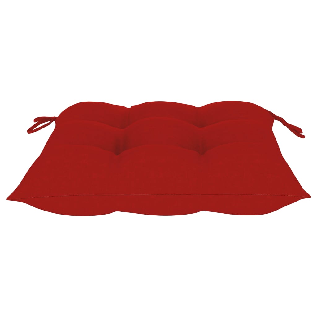 Schommelstoel met rood kussen massief teakhout Tuinstoelen | Creëer jouw Trendy Thuis | Gratis bezorgd & Retour | Trendy.nl