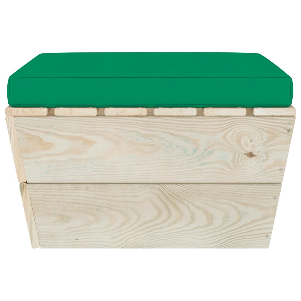 Tuinhocker met kussen pallet geïmpregneerd vurenhout Modulaire tuinbanken | Creëer jouw Trendy Thuis | Gratis bezorgd & Retour | Trendy.nl