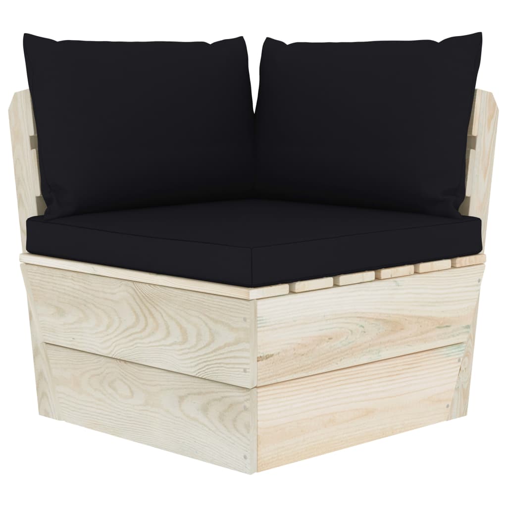 6-delige Loungeset met kussens pallet vurenhout Tuinsets | Creëer jouw Trendy Thuis | Gratis bezorgd & Retour | Trendy.nl