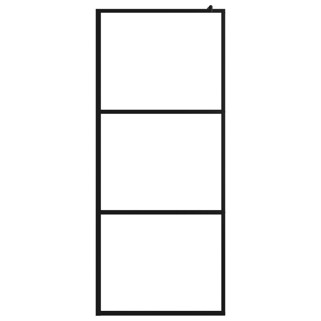 Inloopdouchewand transparant 100x195 cm ESG-glas zwart Douchewanden & -muren | Creëer jouw Trendy Thuis | Gratis bezorgd & Retour | Trendy.nl