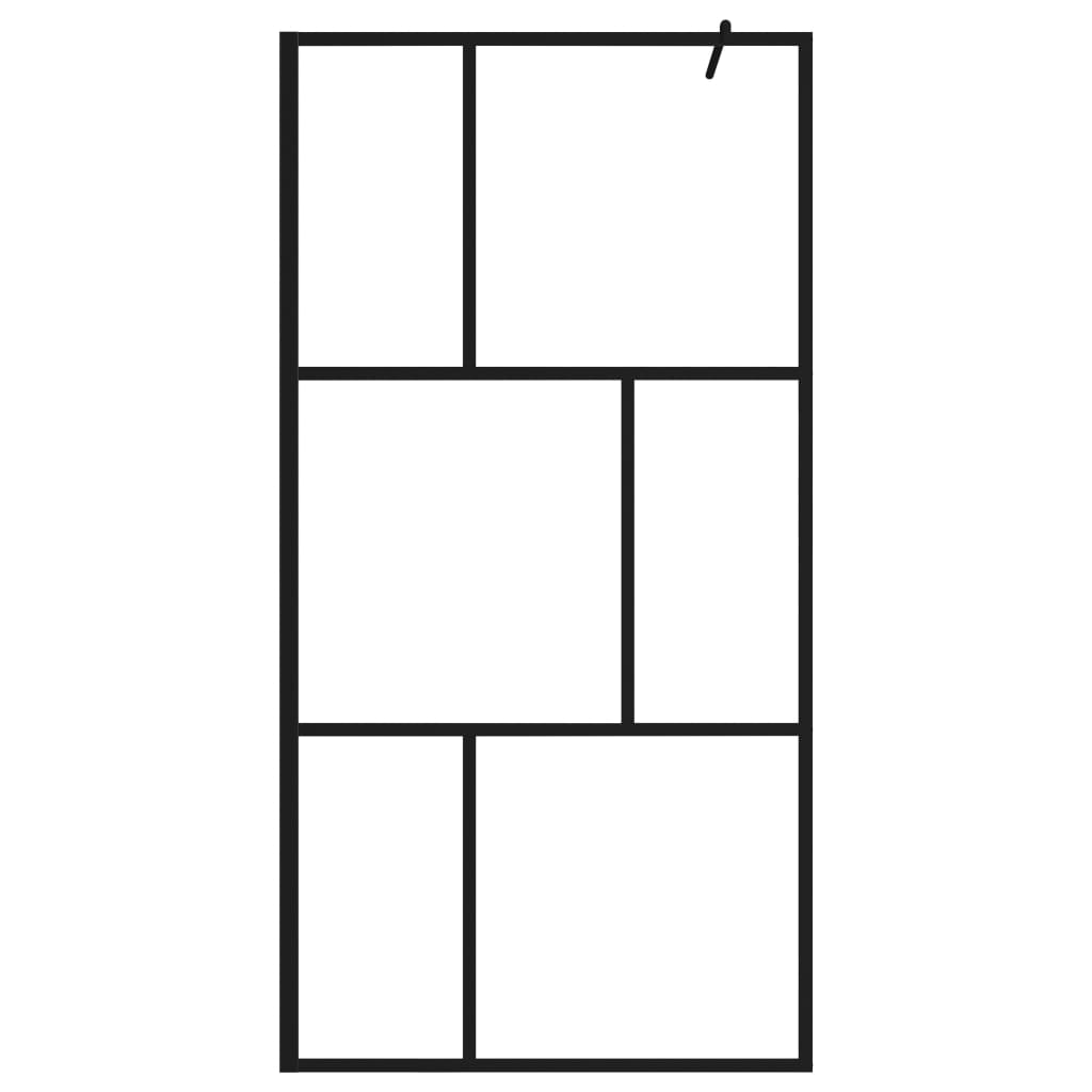 Inloopdouchewand 100x195 cm gehard glas zwart Douchewanden & -muren | Creëer jouw Trendy Thuis | Gratis bezorgd & Retour | Trendy.nl