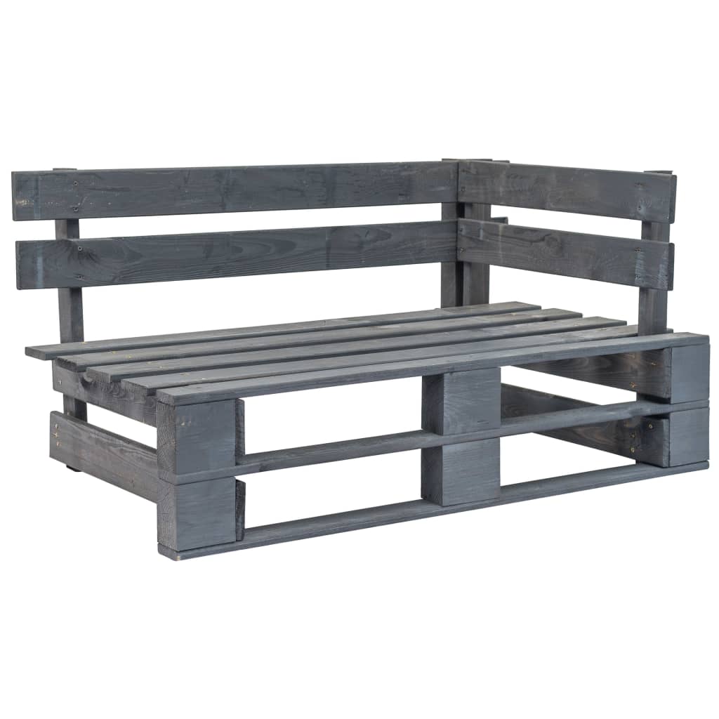 4-delige Loungeset pallet met kussens grijs geïmpregneerd hout Tuinsets | Creëer jouw Trendy Thuis | Gratis bezorgd & Retour | Trendy.nl