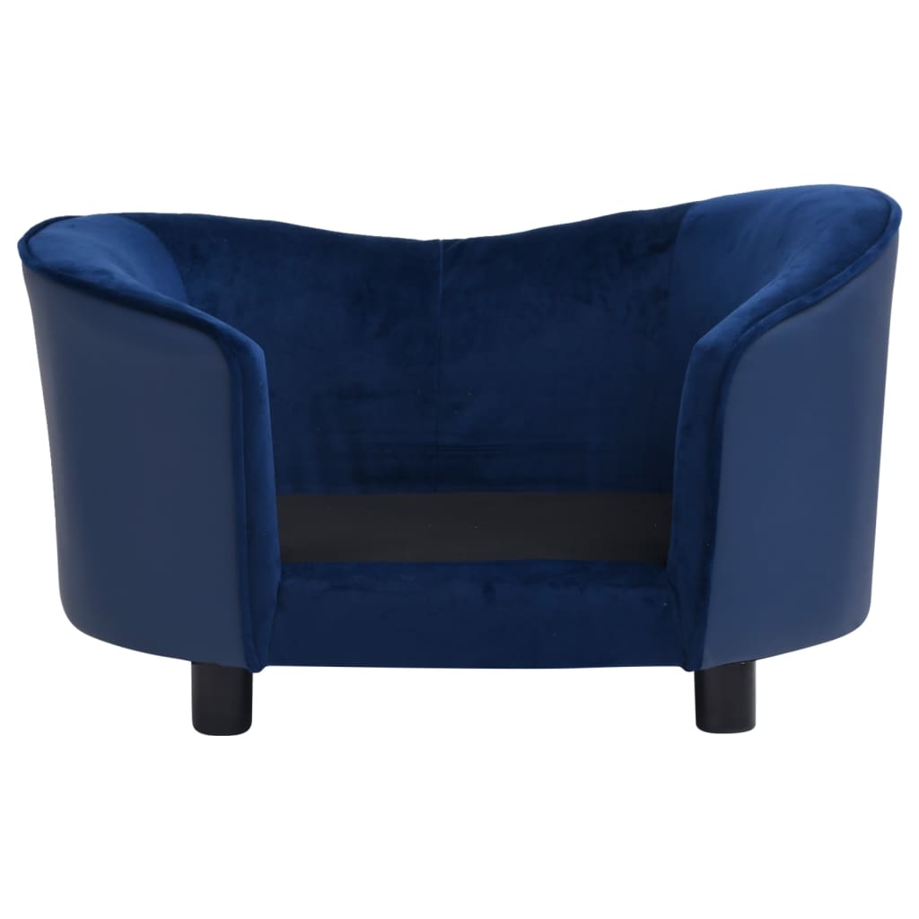 Hondenbank 69x49x40 cm pluche en kunstleer blauw Hondenmanden & -kussens | Creëer jouw Trendy Thuis | Gratis bezorgd & Retour | Trendy.nl