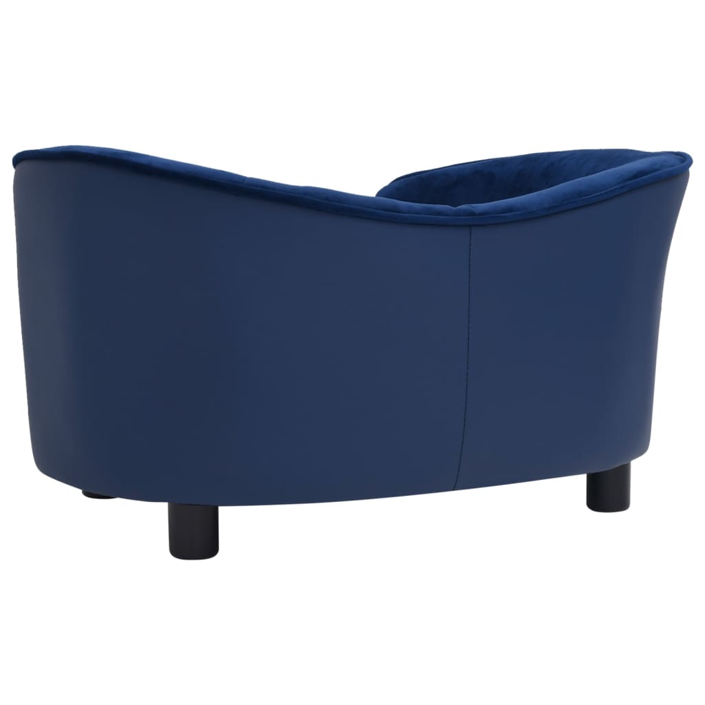 Hondenbank 69x49x40 cm pluche en kunstleer blauw Hondenmanden & -kussens | Creëer jouw Trendy Thuis | Gratis bezorgd & Retour | Trendy.nl