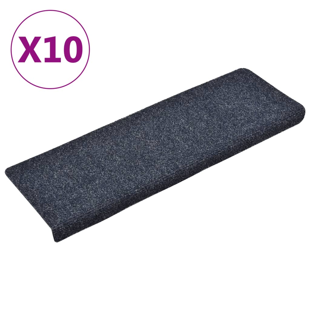 Trapmatten 10 st 65x21x4 cm naaldvilt antracietkleurig Trapmatten | Creëer jouw Trendy Thuis | Gratis bezorgd & Retour | Trendy.nl