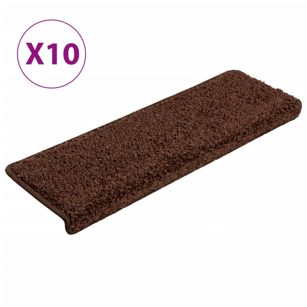 Trapmatten 10 st 65x21x4 cm bruin Trapmatten | Creëer jouw Trendy Thuis | Gratis bezorgd & Retour | Trendy.nl