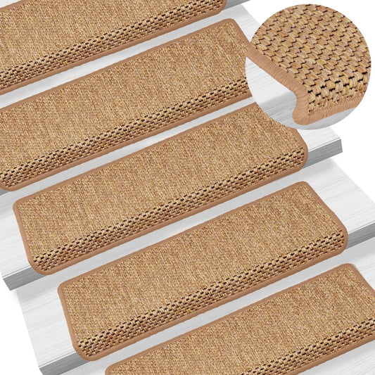 Trapmatten zelfklevend 15 st sisal-look 65x21x4 cm oranje Trapmatten | Creëer jouw Trendy Thuis | Gratis bezorgd & Retour | Trendy.nl