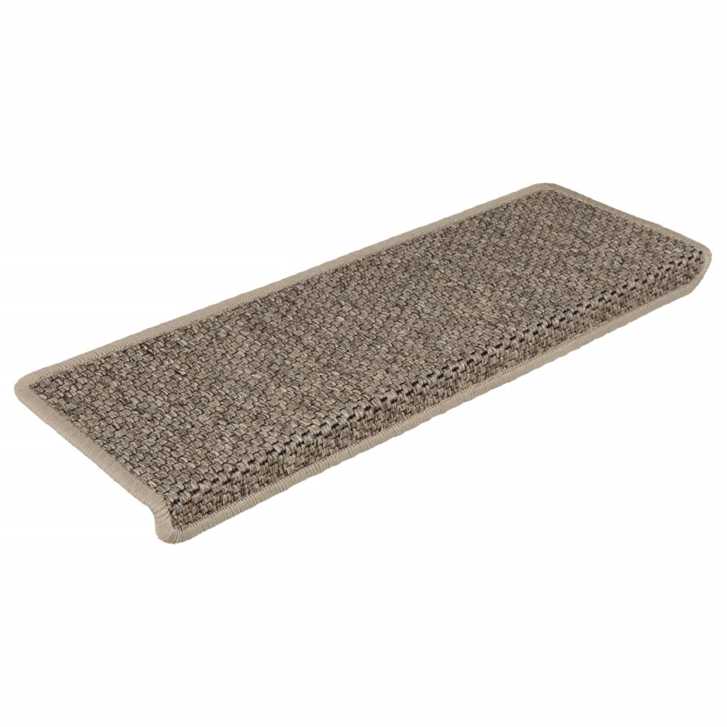 Trapmatten zelfklevend 15 st sisal-look 65x21x4 cm donkerbeige Trapmatten | Creëer jouw Trendy Thuis | Gratis bezorgd & Retour | Trendy.nl