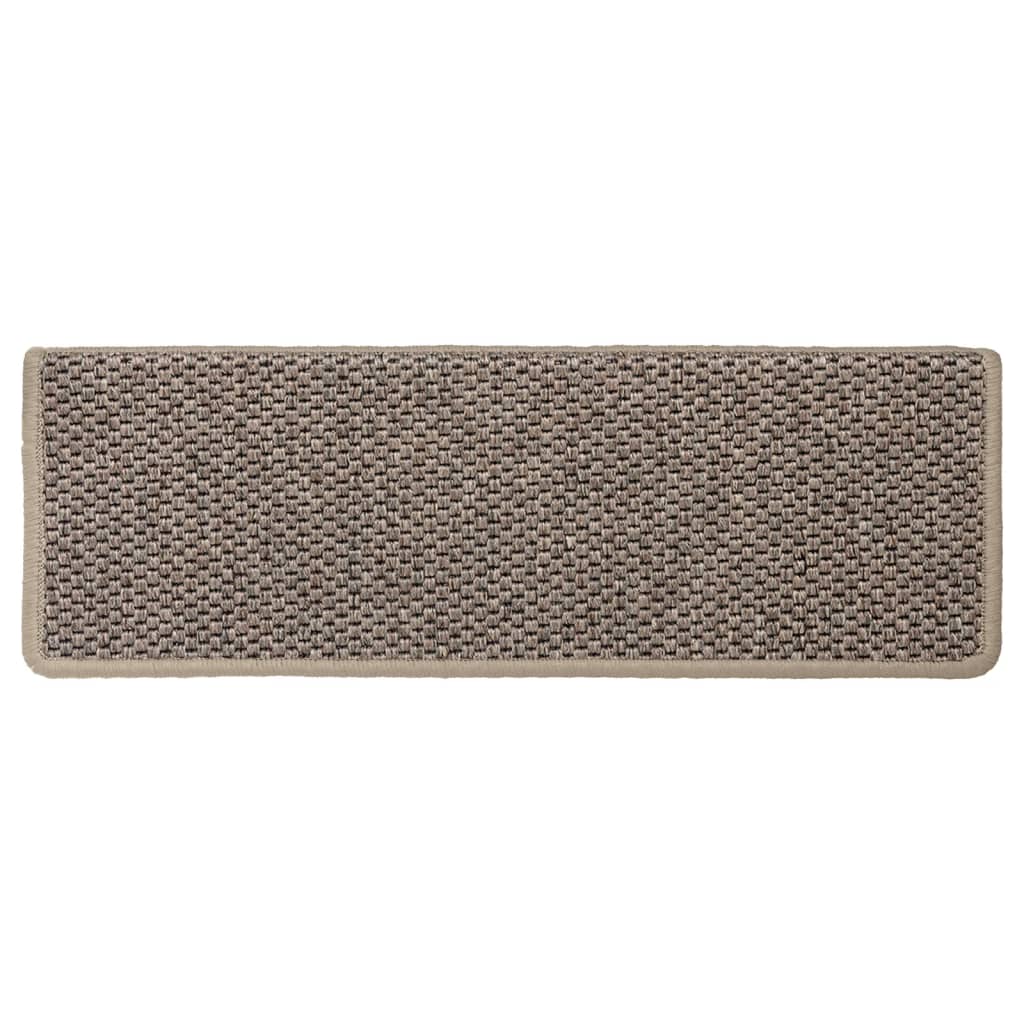 Trapmatten zelfklevend 15 st sisal-look 65x21x4 cm donkerbeige Trapmatten | Creëer jouw Trendy Thuis | Gratis bezorgd & Retour | Trendy.nl