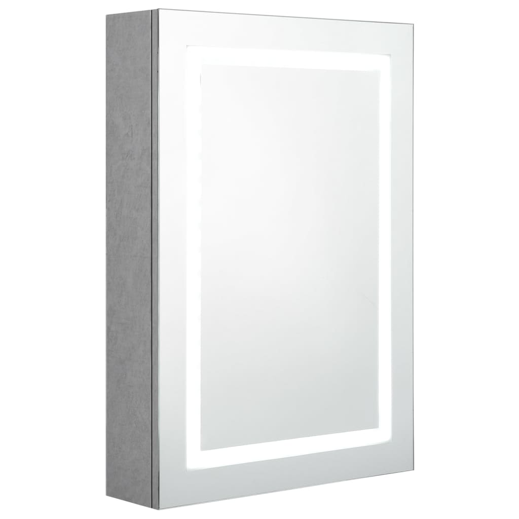 Badkamerkast met spiegel en LED 50x13x70 cm betongrijs Badkamerkaptafels | Creëer jouw Trendy Thuis | Gratis bezorgd & Retour | Trendy.nl