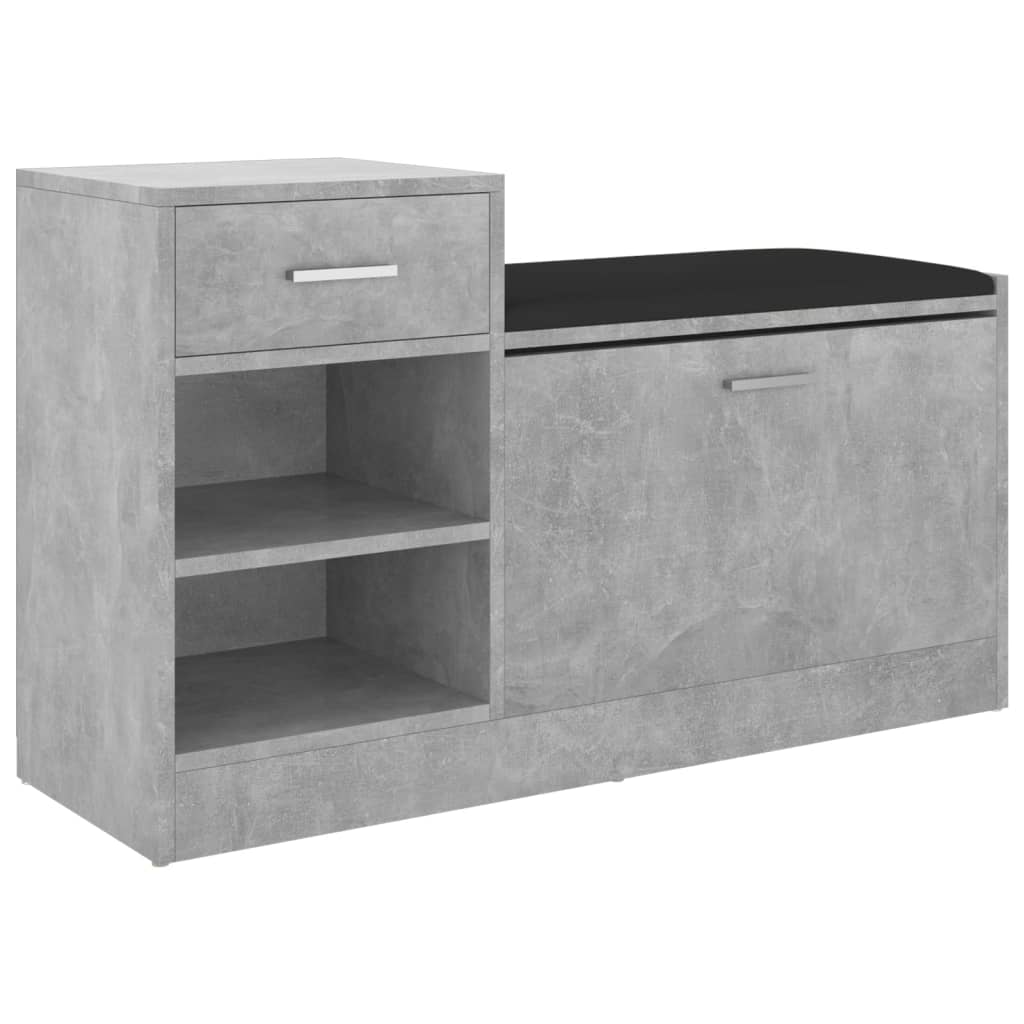 Schoenenbank 94,5x31x57 cm spaanplaat betongrijs Schoenenrekken | Creëer jouw Trendy Thuis | Gratis bezorgd & Retour | Trendy.nl