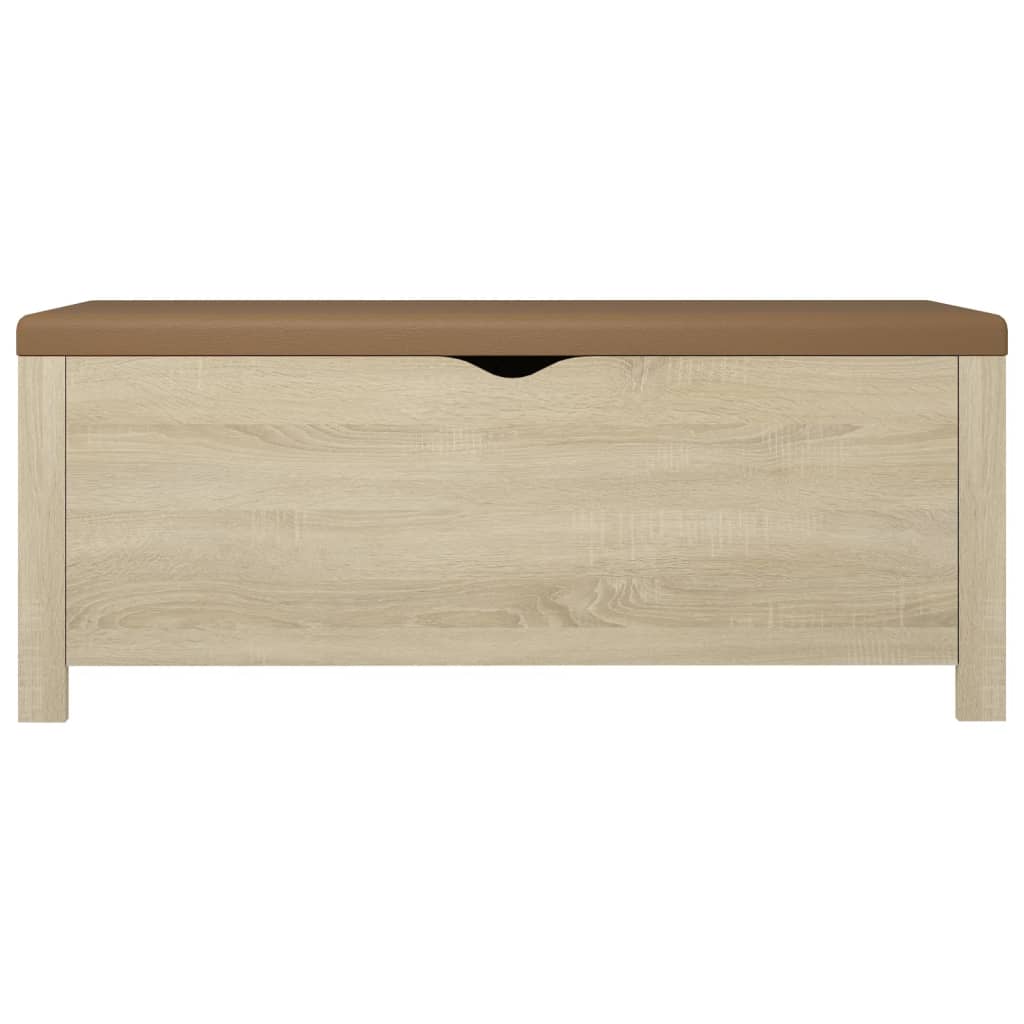 Opbergbox met kussen 105x40x45 cm spaanplaat sonoma eikenkleur Opbergkisten | Creëer jouw Trendy Thuis | Gratis bezorgd & Retour | Trendy.nl