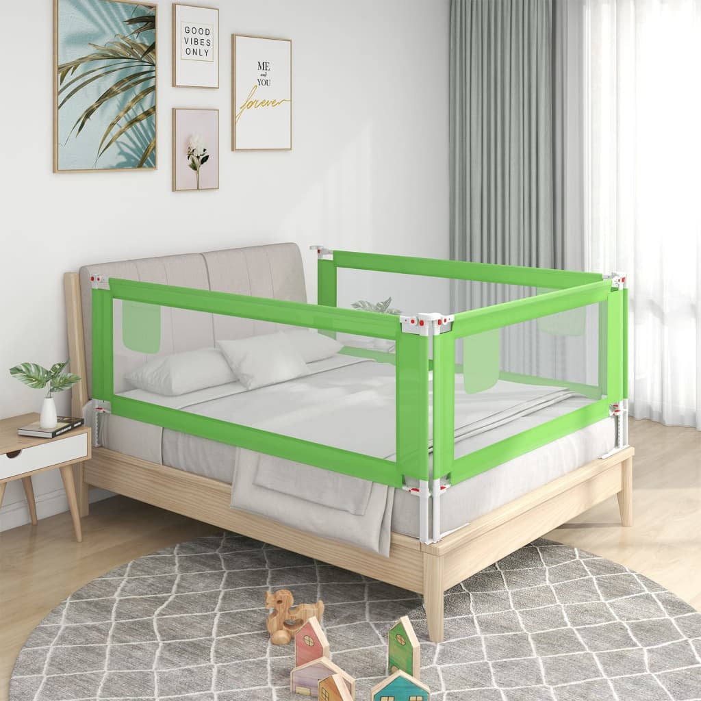 Bedhekje peuter 120x25 cm stof groen Veiligheidsrails voor baby's | Creëer jouw Trendy Thuis | Gratis bezorgd & Retour | Trendy.nl