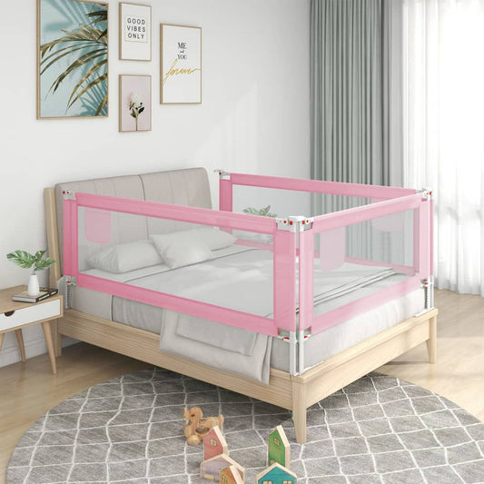 Bedhekje peuter 120x25 cm stof roze Veiligheidsrails voor baby's | Creëer jouw Trendy Thuis | Gratis bezorgd & Retour | Trendy.nl