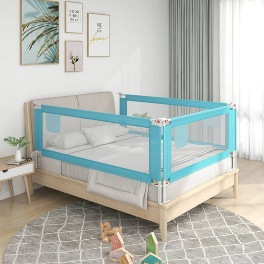 Bedhekje peuter 120x25 cm stof blauw Veiligheidsrails voor baby's | Creëer jouw Trendy Thuis | Gratis bezorgd & Retour | Trendy.nl