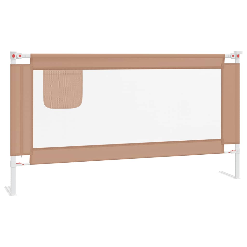 Bedhekje peuter 160x25 cm stof taupe Veiligheidsrails voor baby's | Creëer jouw Trendy Thuis | Gratis bezorgd & Retour | Trendy.nl