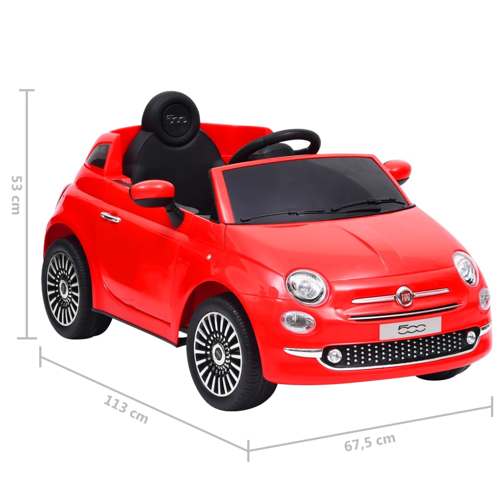 Kinderauto Fiat 500 elektrisch rood Trap- & duwauto's | Creëer jouw Trendy Thuis | Gratis bezorgd & Retour | Trendy.nl