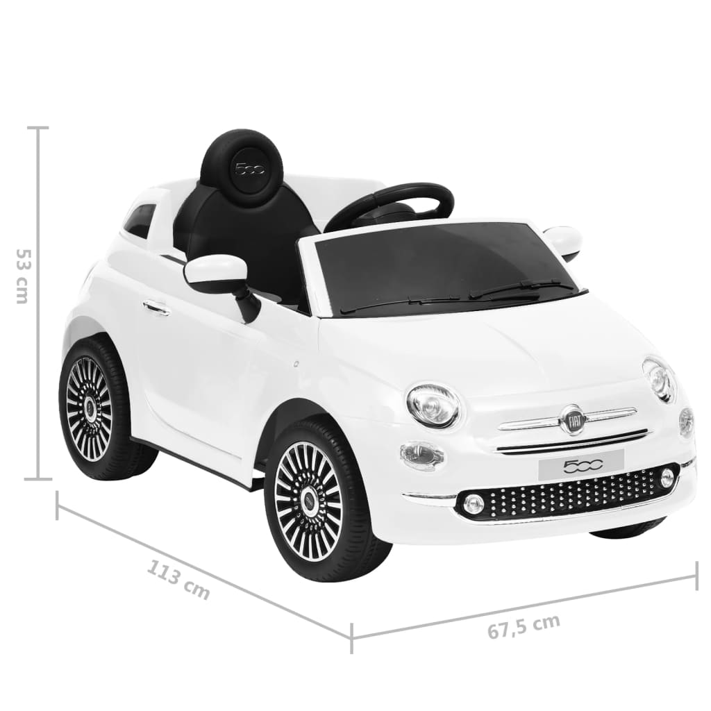 Kinderauto Fiat 500 elektrisch wit Trap- & duwauto's | Creëer jouw Trendy Thuis | Gratis bezorgd & Retour | Trendy.nl