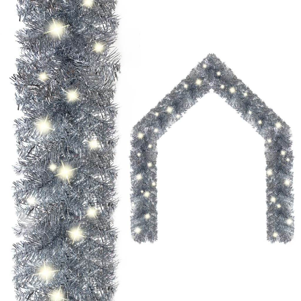 Kerstslinger met LED-lampjes 20 m zilverkleurig Kerstverlichting | Creëer jouw Trendy Thuis | Gratis bezorgd & Retour | Trendy.nl