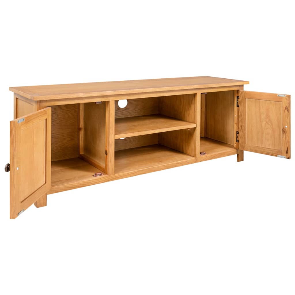 Tv-meubel 110x35x44 cm massief eikenhout Tv-meubels | Creëer jouw Trendy Thuis | Gratis bezorgd & Retour | Trendy.nl