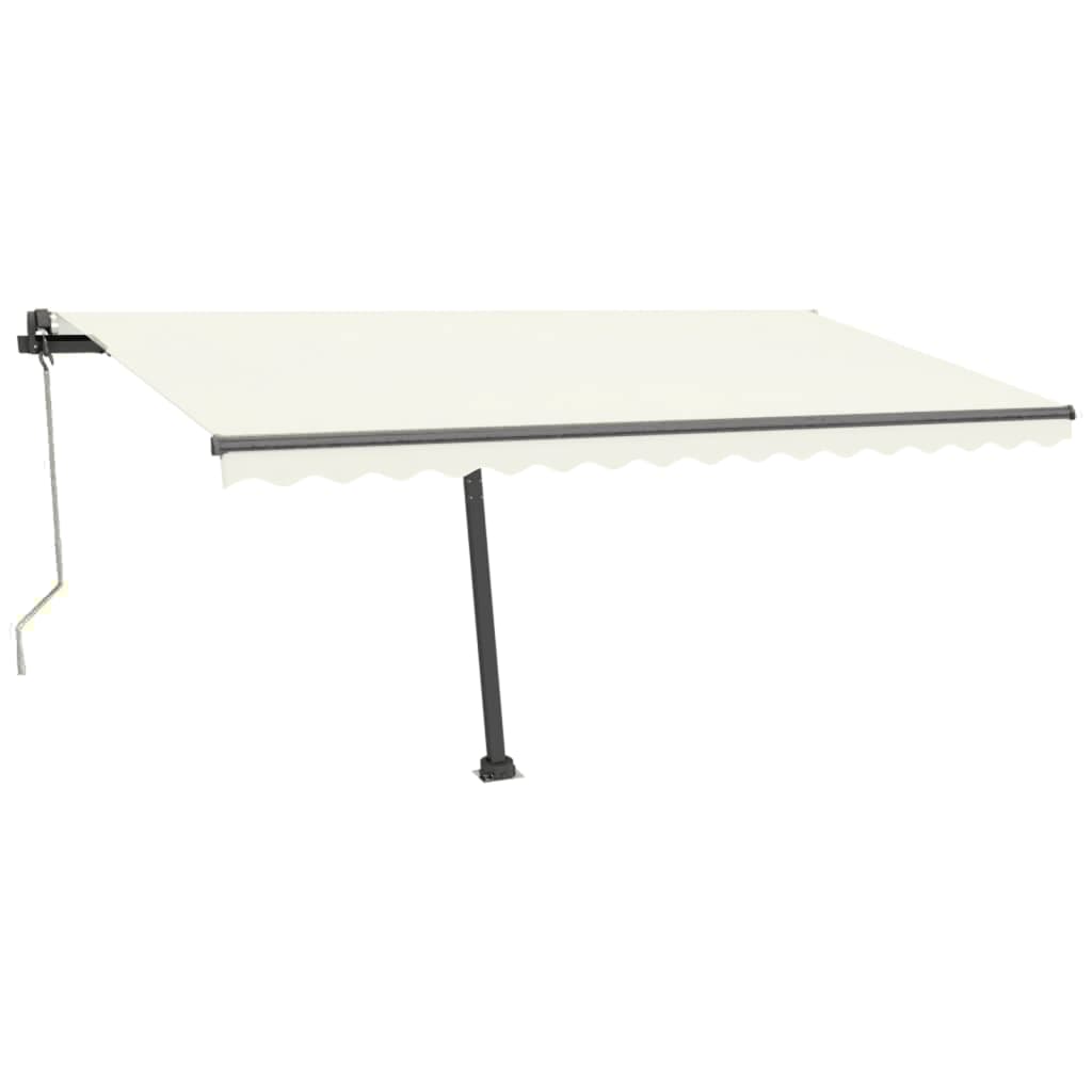 Luifel vrijstaand automatisch 450x300 cm crèmekleurig Zonwering | Creëer jouw Trendy Thuis | Gratis bezorgd & Retour | Trendy.nl