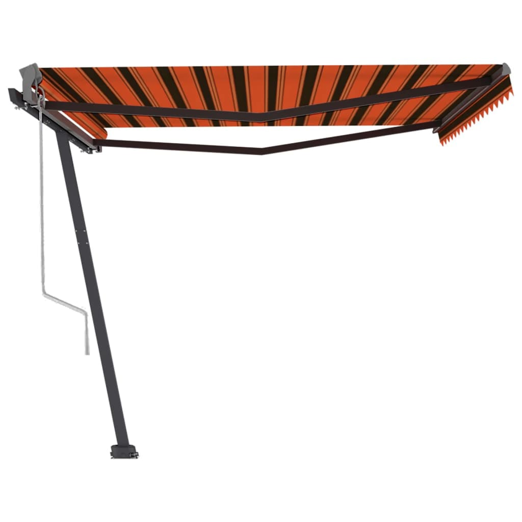 Luifel vrijstaand automatisch 450x300 cm oranje en bruin Zonwering | Creëer jouw Trendy Thuis | Gratis bezorgd & Retour | Trendy.nl