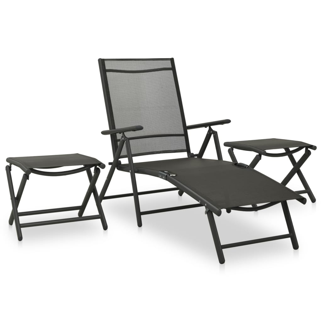 10-delige Loungeset zwart en antracietkleurig Tuinsets | Creëer jouw Trendy Thuis | Gratis bezorgd & Retour | Trendy.nl