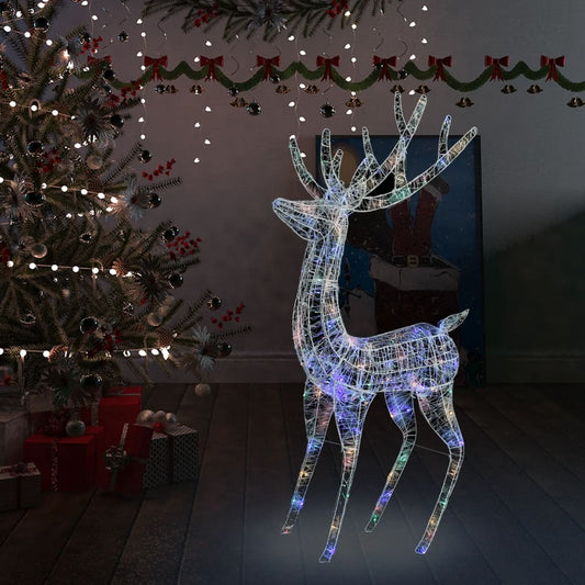 Kerstdecoratie rendier 250 LED's meerkleurig 180 cm acryl Kerstverlichting | Creëer jouw Trendy Thuis | Gratis bezorgd & Retour | Trendy.nl