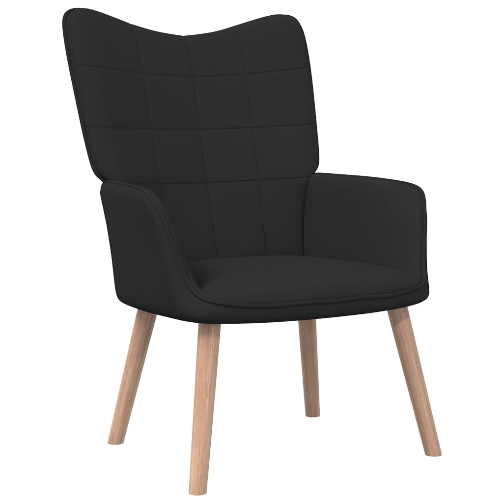 Relaxstoel met voetenbank stof zwart Fauteuils & Relaxfauteuils | Creëer jouw Trendy Thuis | Gratis bezorgd & Retour | Trendy.nl