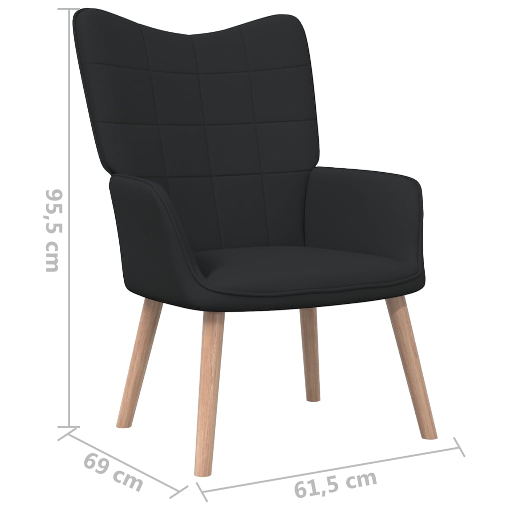 Relaxstoel met voetenbank stof zwart Fauteuils & Relaxfauteuils | Creëer jouw Trendy Thuis | Gratis bezorgd & Retour | Trendy.nl