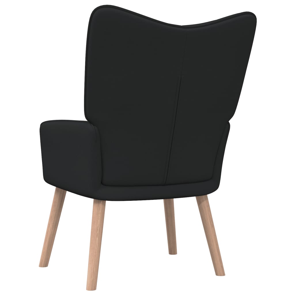 Relaxstoel met voetenbank stof zwart Fauteuils & Relaxfauteuils | Creëer jouw Trendy Thuis | Gratis bezorgd & Retour | Trendy.nl