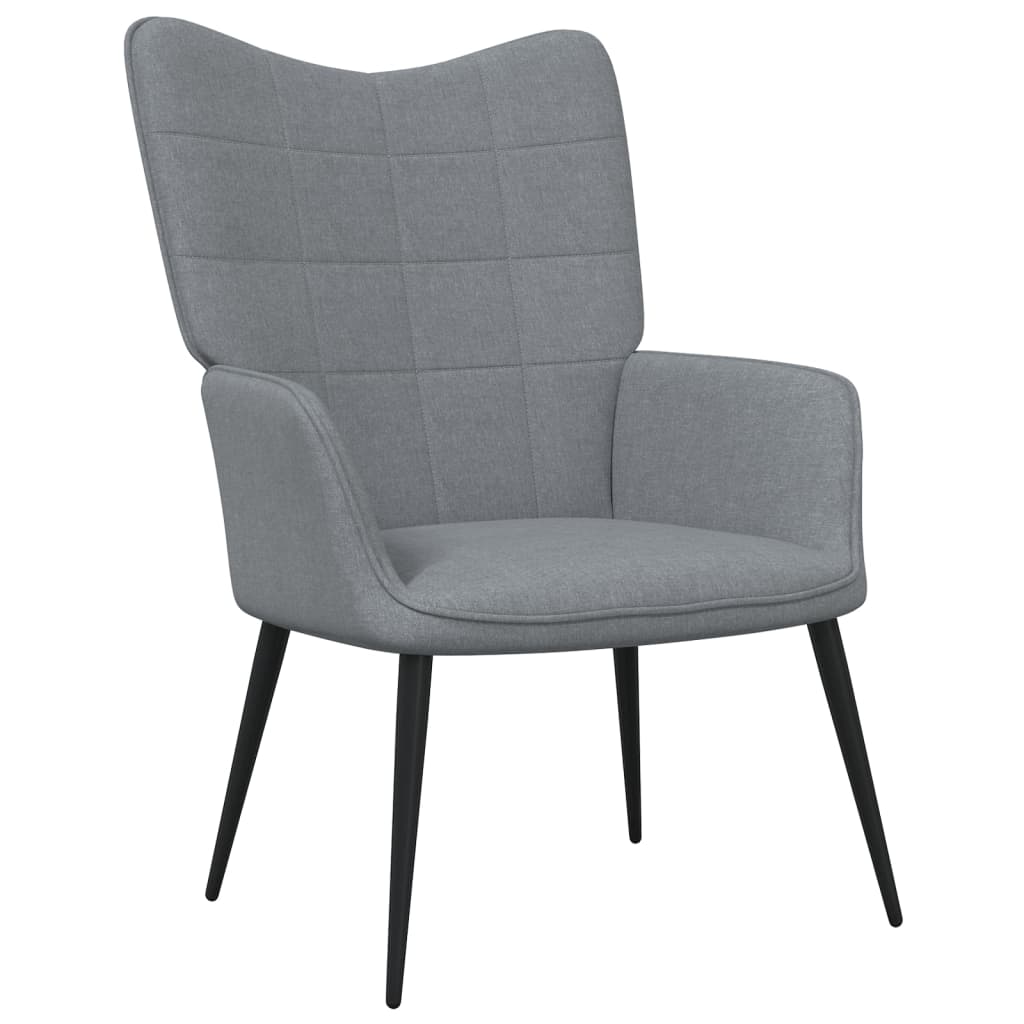 Relaxstoel met voetenbank stof lichtgrijs Fauteuils & Relaxfauteuils | Creëer jouw Trendy Thuis | Gratis bezorgd & Retour | Trendy.nl