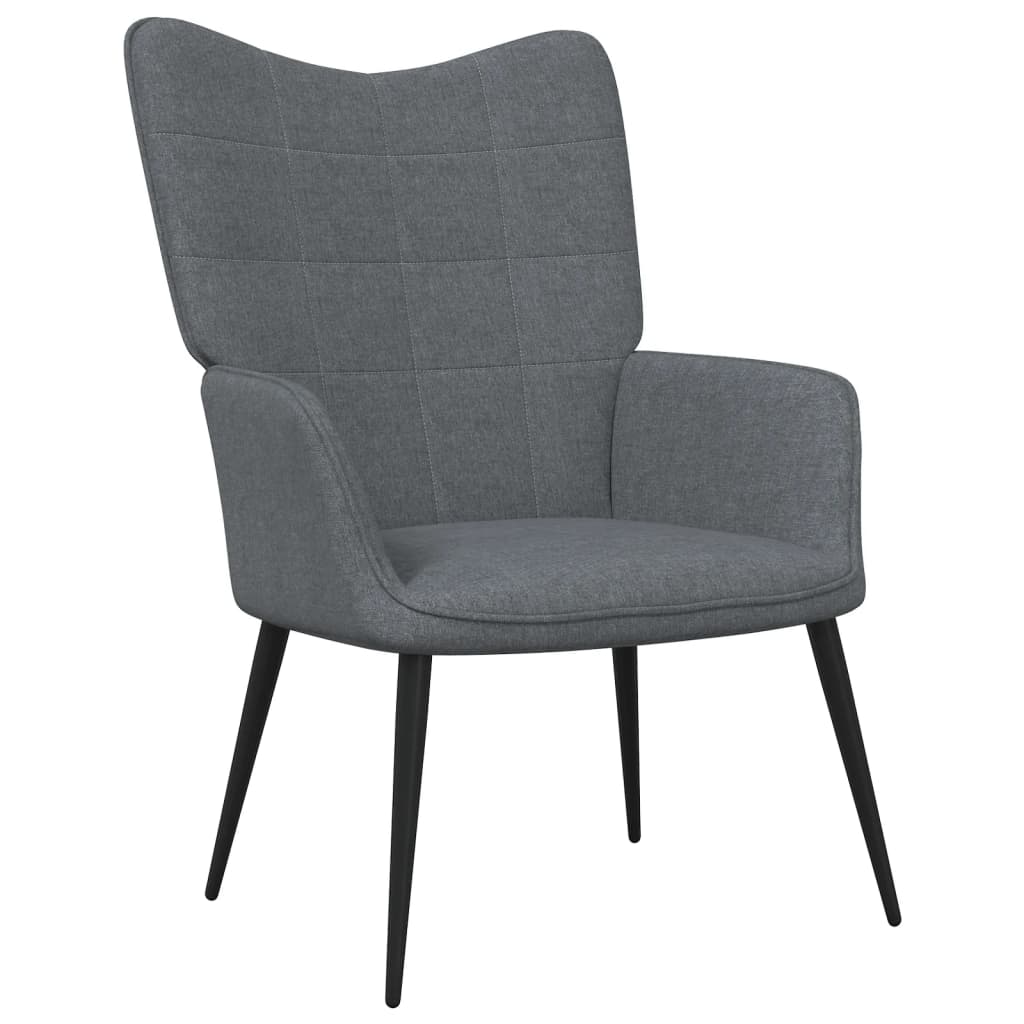 Relaxstoel met voetenbank stof donkergrijs Fauteuils & Relaxfauteuils | Creëer jouw Trendy Thuis | Gratis bezorgd & Retour | Trendy.nl