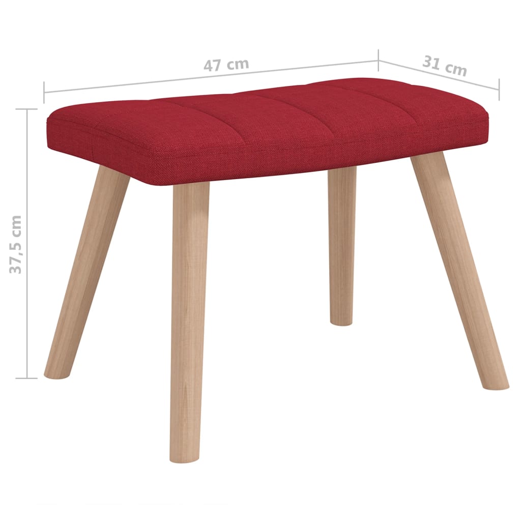 Schommelstoel met voetenbank stof wijnrood Schommelstoelen | Creëer jouw Trendy Thuis | Gratis bezorgd & Retour | Trendy.nl