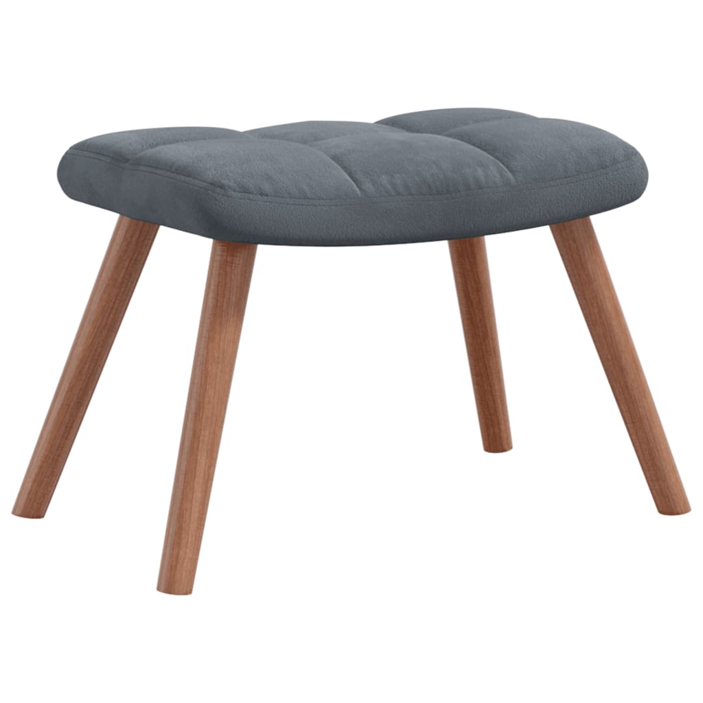 Relaxstoel met voetenbank fluweel donkergrijs Fauteuils & Relaxfauteuils | Creëer jouw Trendy Thuis | Gratis bezorgd & Retour | Trendy.nl