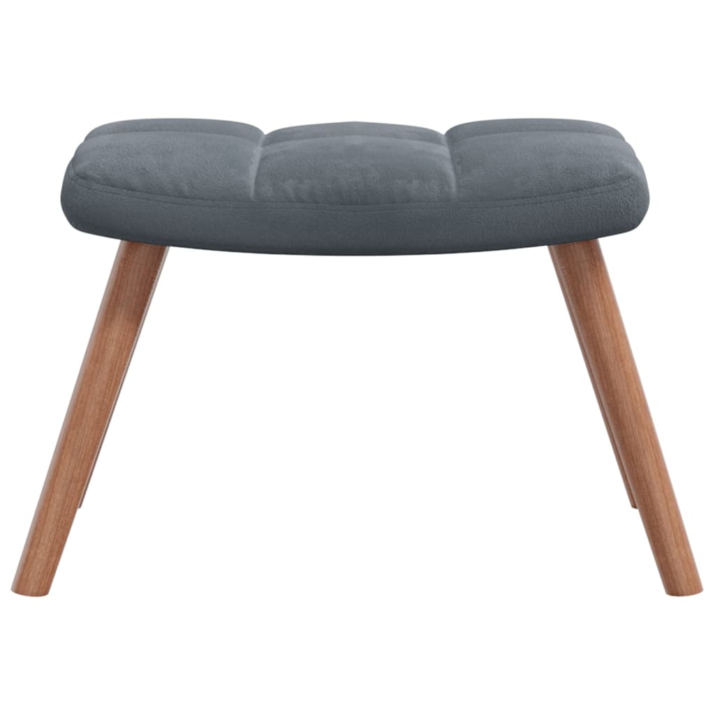 Relaxstoel met voetenbank fluweel donkergrijs Fauteuils & Relaxfauteuils | Creëer jouw Trendy Thuis | Gratis bezorgd & Retour | Trendy.nl