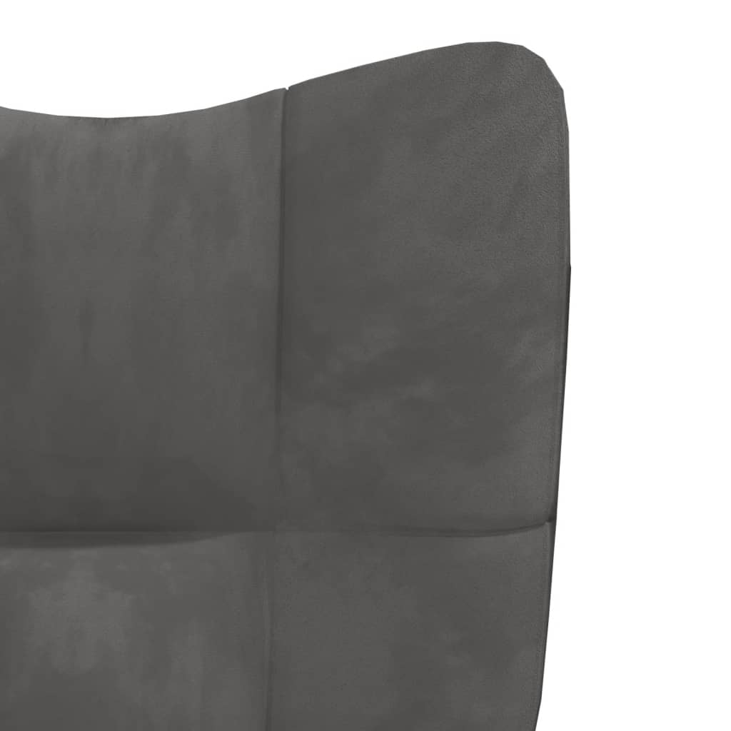 Relaxstoel met voetenbank fluweel donkergrijs Fauteuils & Relaxfauteuils | Creëer jouw Trendy Thuis | Gratis bezorgd & Retour | Trendy.nl