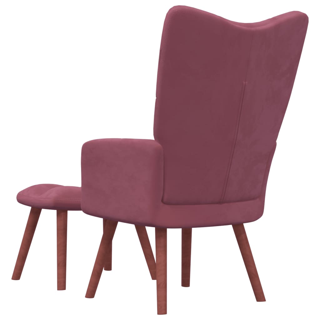 Relaxstoel met voetenbank fluweel roze Fauteuils & Relaxfauteuils | Creëer jouw Trendy Thuis | Gratis bezorgd & Retour | Trendy.nl