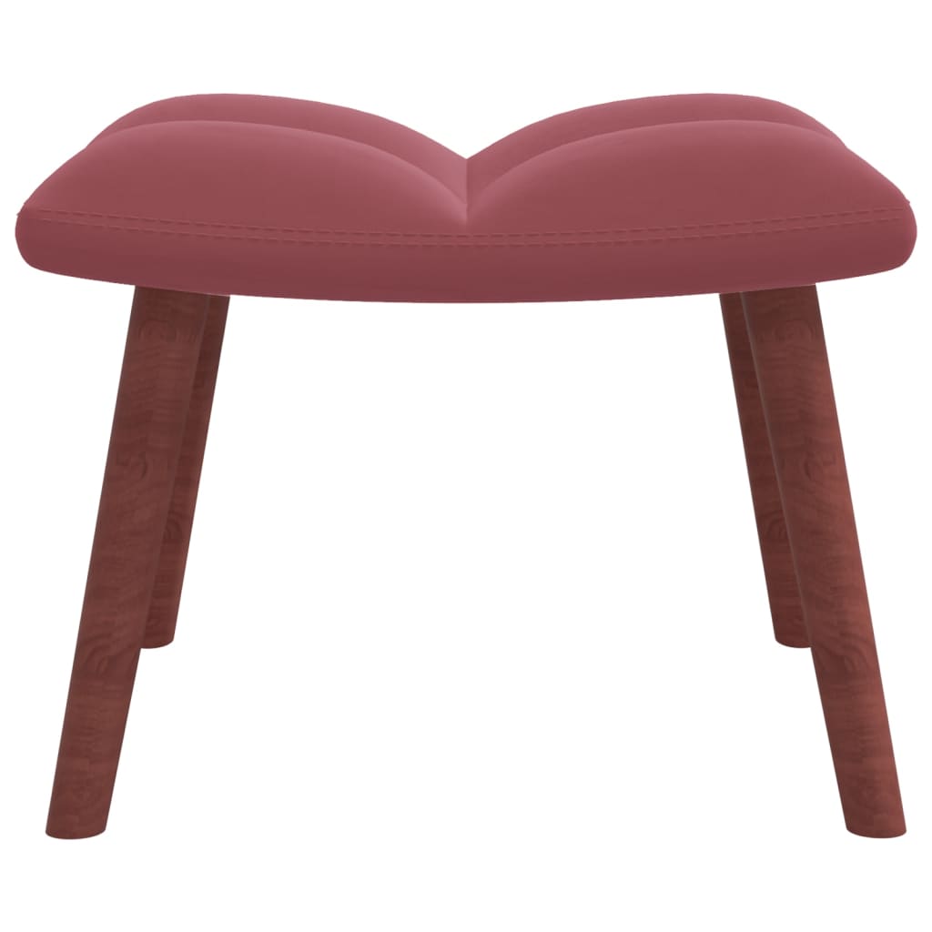 Relaxstoel met voetenbank fluweel roze Fauteuils & Relaxfauteuils | Creëer jouw Trendy Thuis | Gratis bezorgd & Retour | Trendy.nl