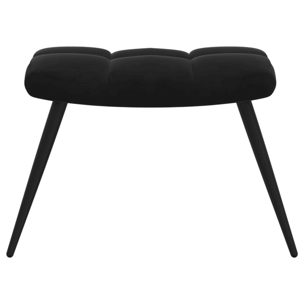 Relaxstoel met voetenbank fluweel zwart Fauteuils & Relaxfauteuils | Creëer jouw Trendy Thuis | Gratis bezorgd & Retour | Trendy.nl