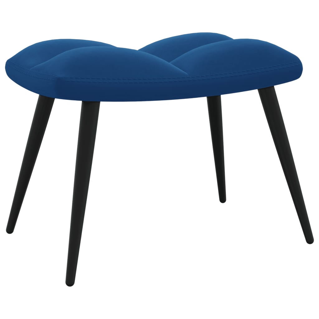 Relaxstoel met voetenbank fluweel blauw Fauteuils & Relaxfauteuils | Creëer jouw Trendy Thuis | Gratis bezorgd & Retour | Trendy.nl