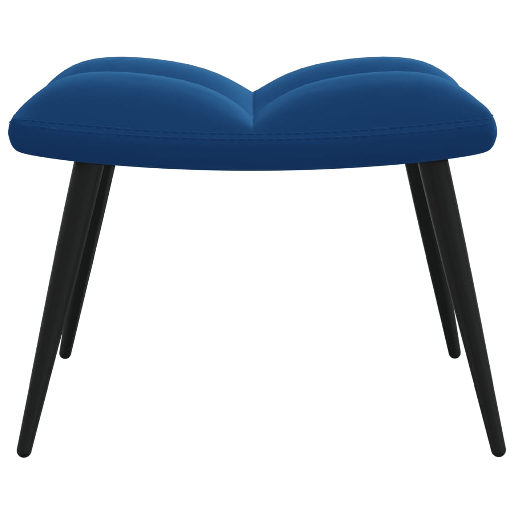 Relaxstoel met voetenbank fluweel blauw Fauteuils & Relaxfauteuils | Creëer jouw Trendy Thuis | Gratis bezorgd & Retour | Trendy.nl