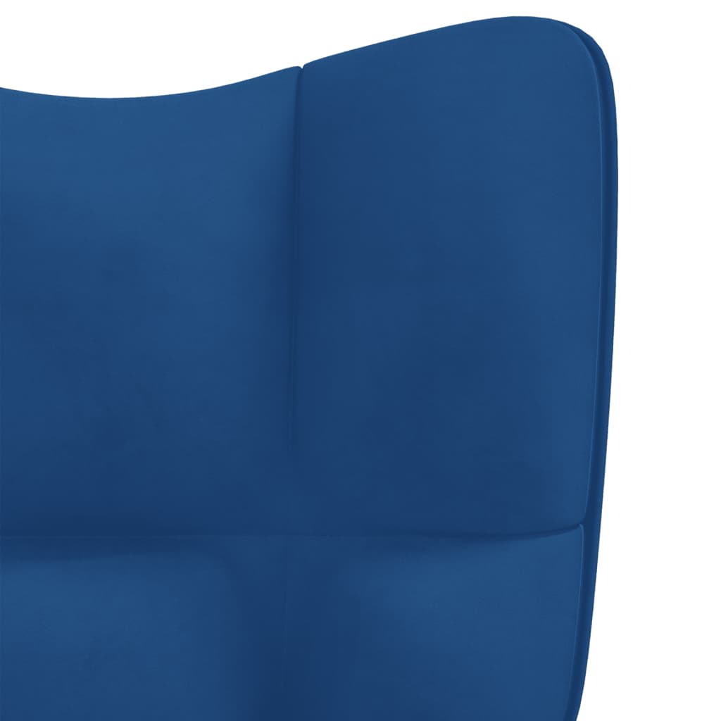 Relaxstoel met voetenbank fluweel blauw Fauteuils & Relaxfauteuils | Creëer jouw Trendy Thuis | Gratis bezorgd & Retour | Trendy.nl