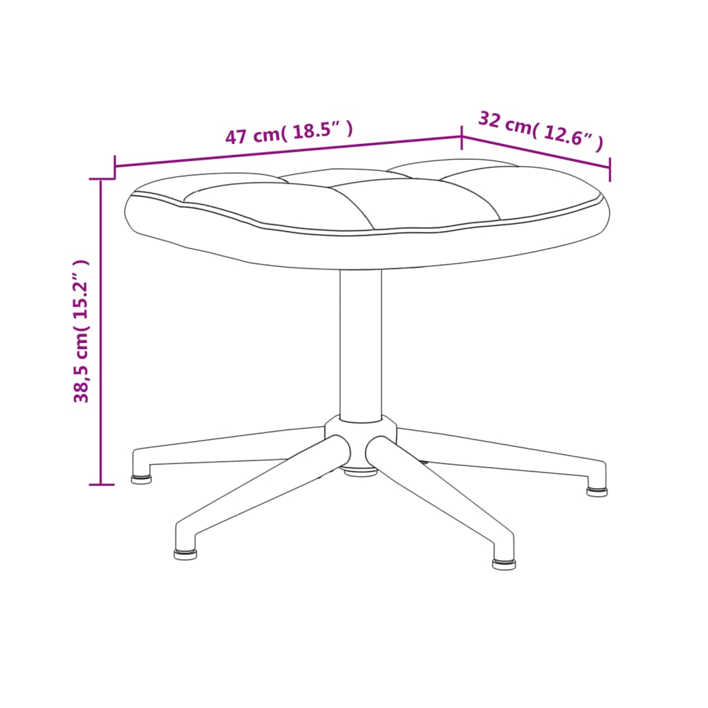 Relaxstoel met voetenbank fluweel donkergrijs Fauteuils & Relaxfauteuils | Creëer jouw Trendy Thuis | Gratis bezorgd & Retour | Trendy.nl