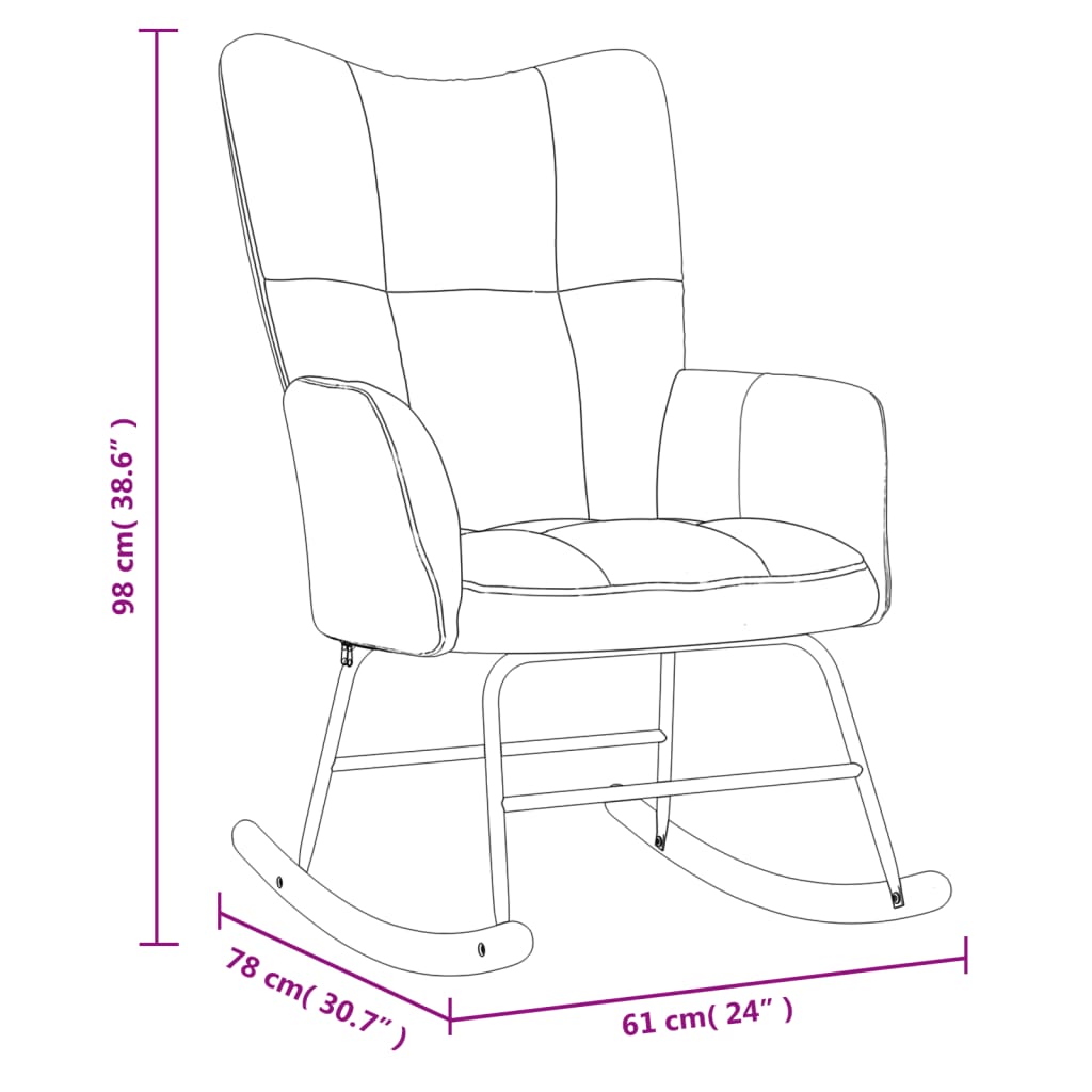 Schommelstoel fluweel mosterdgeel Schommelstoelen | Creëer jouw Trendy Thuis | Gratis bezorgd & Retour | Trendy.nl